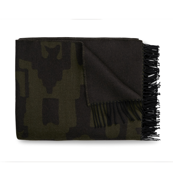 Village Wool Throw - Moss