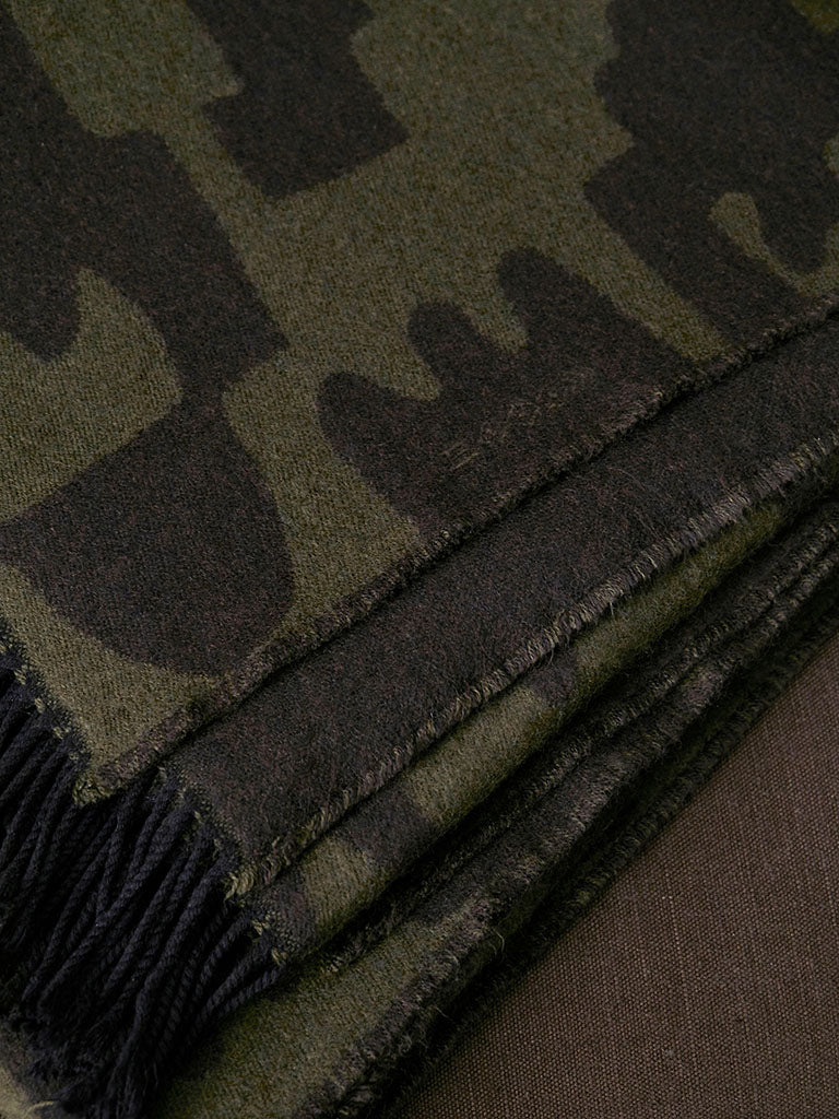 Village Wool Throw - Moss