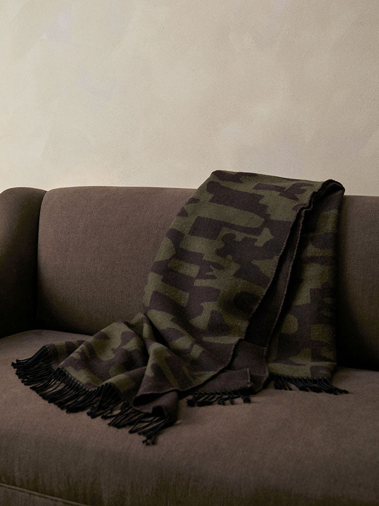 Village Wool Throw - Moss