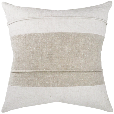 Vintage Cushion with Piped Detail - Canvas