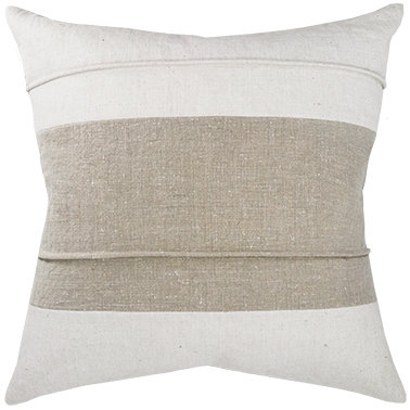 Vintage Cushion with Piped Detail - Canvas