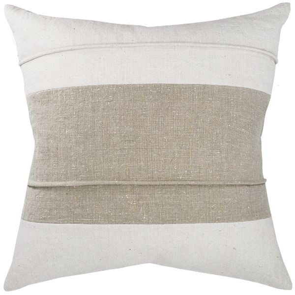 Vintage Cushion with Piped Detail - Canvas