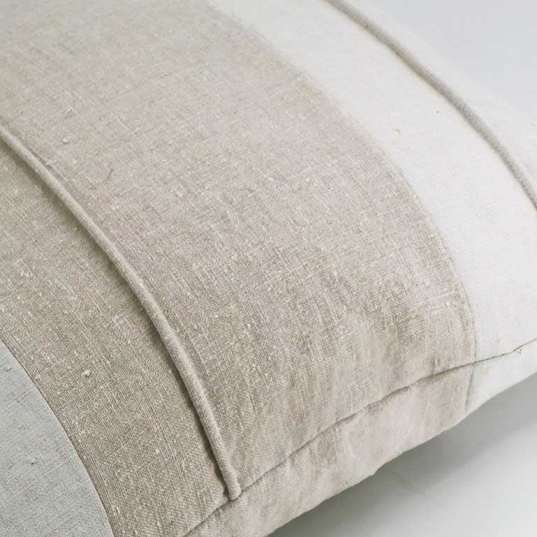 Vintage Cushion with Piped Detail - Canvas