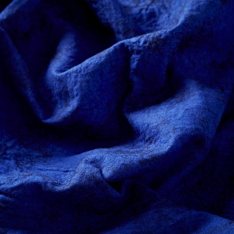 Felted Wool Throw - Sky and Black