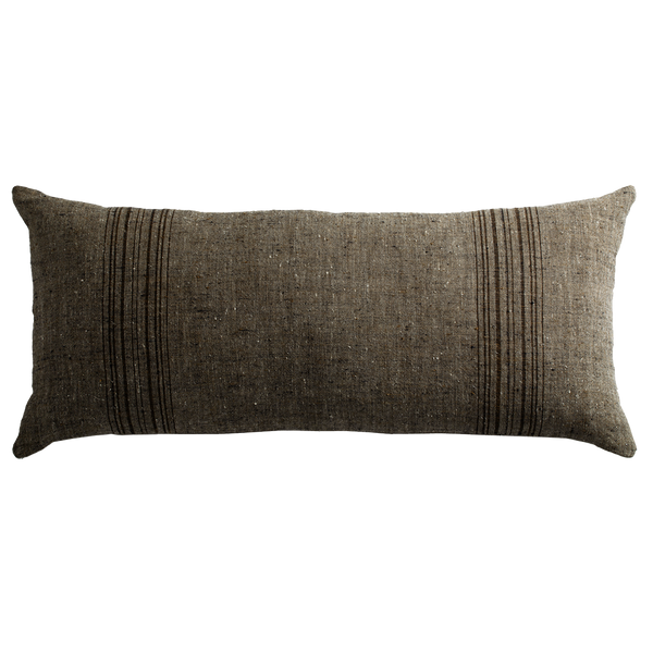 Cave Cloth Cushion with Vertical Detail - Storm