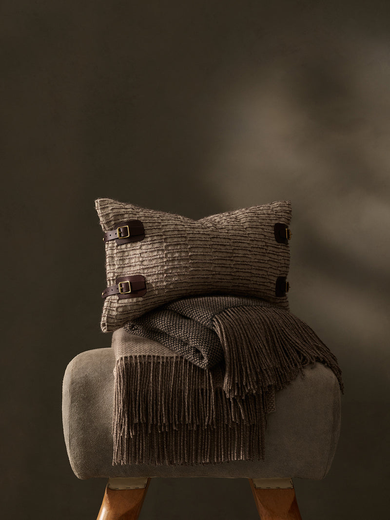 Nara Buckle Cushion - Thistle