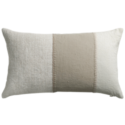 Painted Linen Panelled Cushion