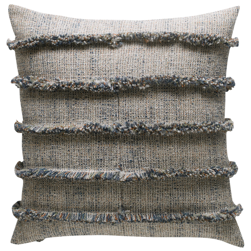 Rogue Cushion with Fringe Detail - Creek