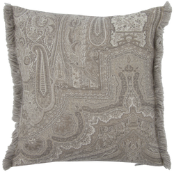 Victoria Cushion with Fringe - Crystal