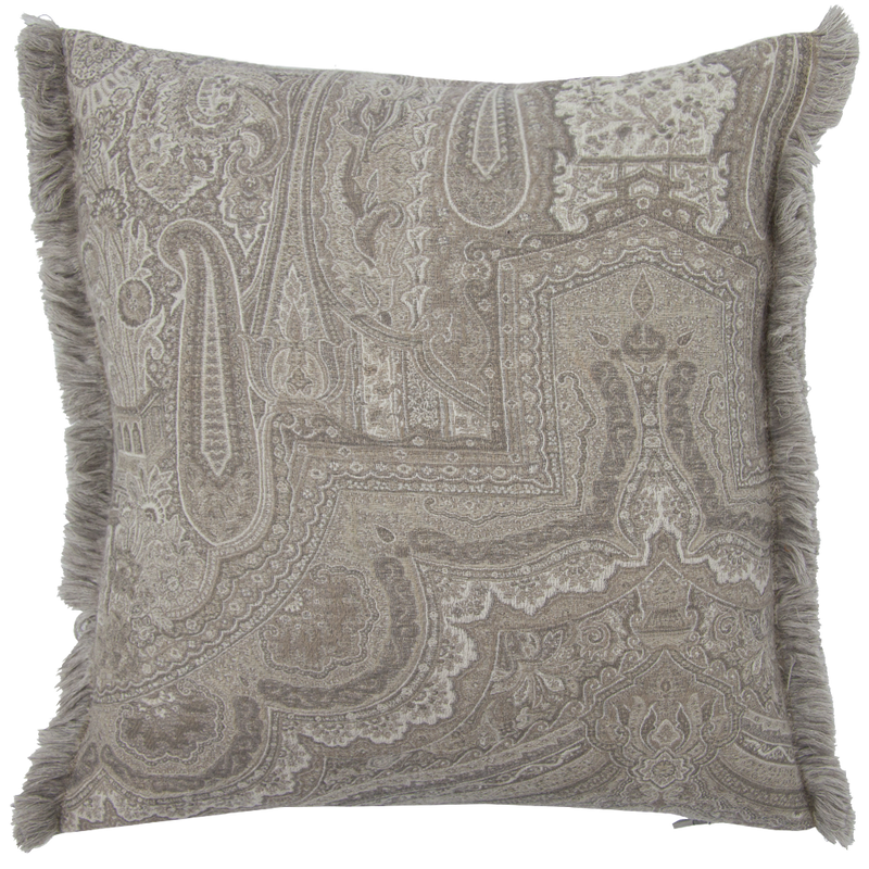 Victoria Cushion with Fringe - Crystal